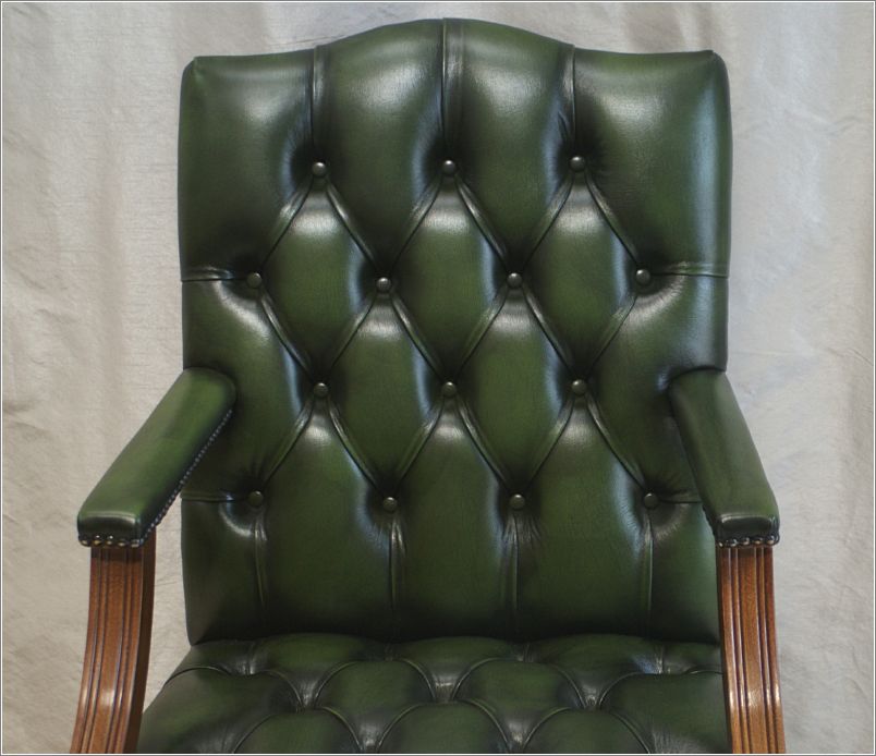 9017 Fixed Gainsborough Desk Chair in Green (5)